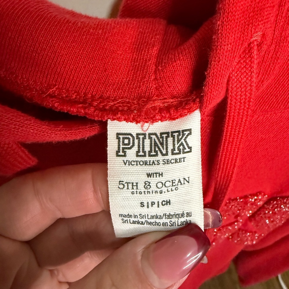 PINK Victoria's Secret Red UH COOGS Hoodie Collegiate Collection Size Small - Picture 2 of 5